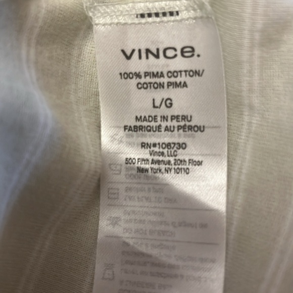 Vince Stripe S/S Sleeve Tee Shirt - Picture 7 of 7